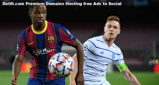Barcelona's Spanish forward Ansu Fati (L) vies with Dynamo Kiev's Ukrainian forward Viktor Tsyhankov during the UEFA Champions League group G football match between Barcelona and Dynamo Kiev at the Camp Nou stadium in Barcelona, on November 4, 2020. LLUIS GENE / AFP