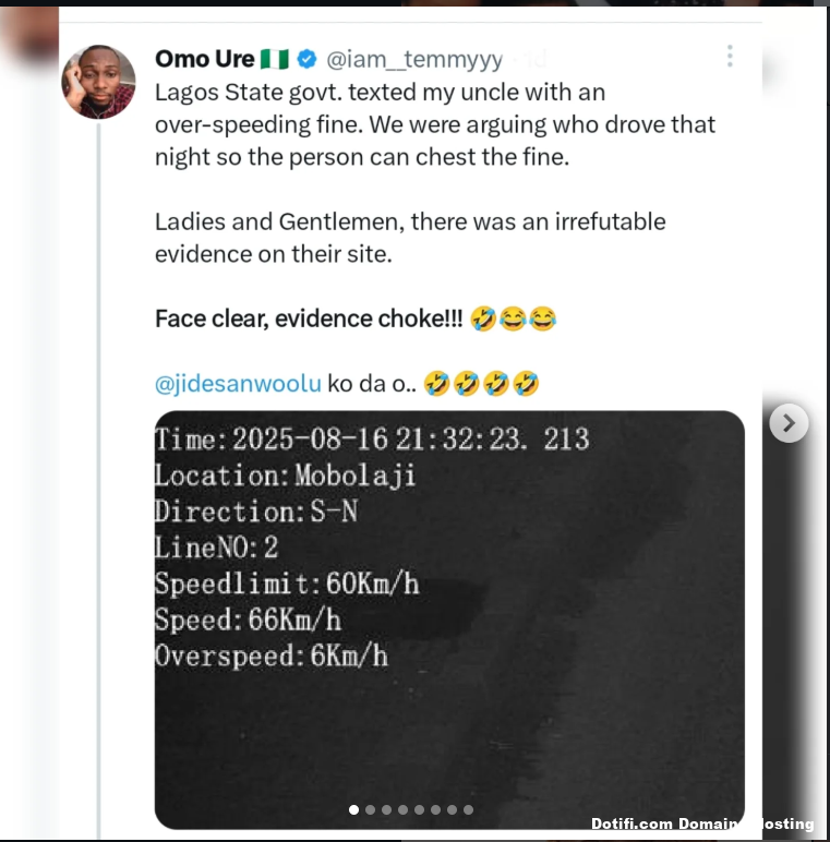 Lagos drivers react as netizens share traffic fines with clear camera evidence