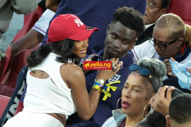 Bukayo Saka and his girlfriend Tolami Benson